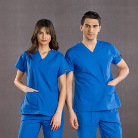 Dr. Greys Modeli Saks Mavisi Hemşire ve Doktor Forması